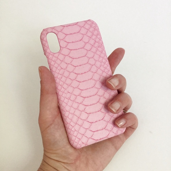 Pink Snake Pattern iPhone X case - Picture 7 of 7